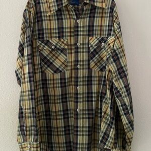 JCPenney Multicolor Plaid western Shirt